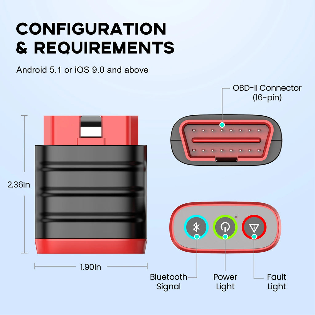 THINKCAR THINKDIAG Mini Car Diagnostic Tool OBD2 Bluetooth Scanner Tools All Cars Full System Diagnose Lifetime Free Code Reader