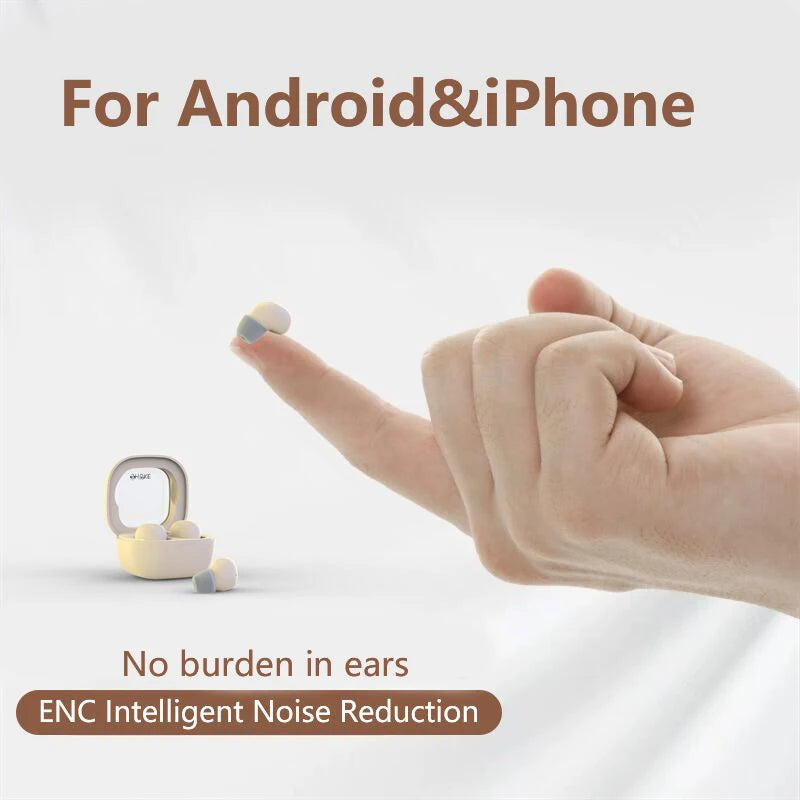 SK Small Earbuds Wireless Bluetooth Headset, Headphones Sport, Sleep, Work, In Class Invisible Wear, Bass Sound Quality Earphone 2024