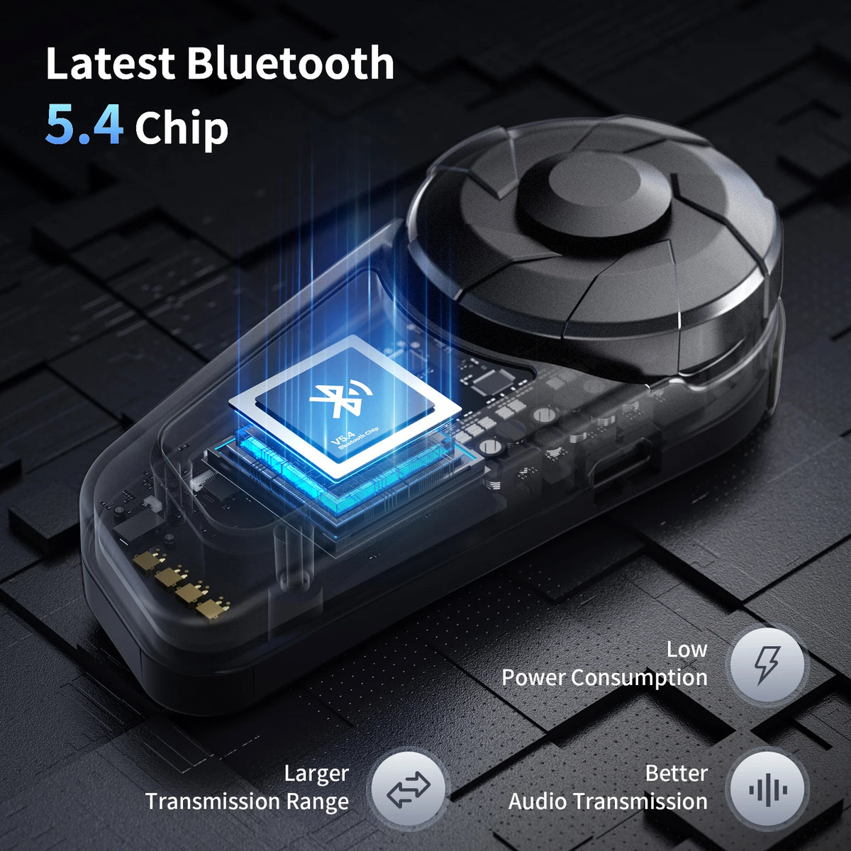 Fodsports FX-S Bluetooth Helmet Headsets Motorcycle Intercom BT 5.4  Wireless Comunicator Moto Interphone 1000m  Waterproof