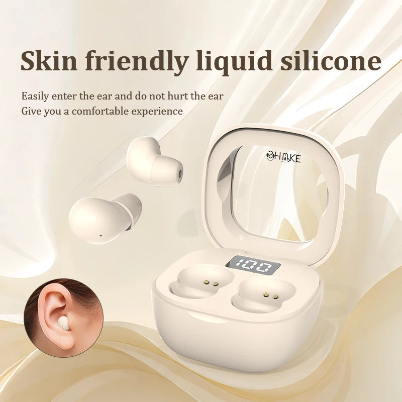 SK Small Earbuds Wireless Bluetooth Headset, Headphones Sport, Sleep, Work, In Class Invisible Wear, Bass Sound Quality Earphone 2024