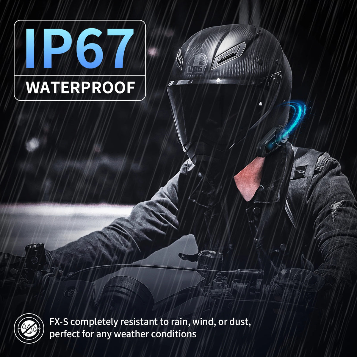 Fodsports FX-S Bluetooth Helmet Headsets Motorcycle Intercom BT 5.4  Wireless Comunicator Moto Interphone 1000m  Waterproof